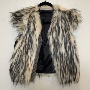 Tweth Street by Cynthia Vincent faux fur vest